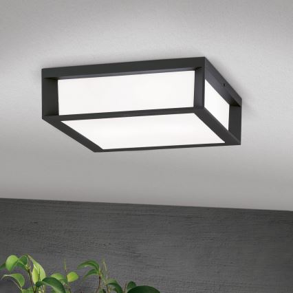 Εξωτερικό φωτιστικό HENRY 2xE27/15W/230V 26x26 cm IP44 ανθρακί