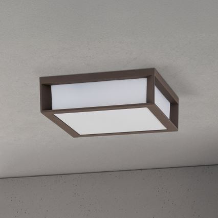 Φωτιστικό εξωτερικού χώρου HENRY 2xE27/15W/230V 26x26 cm IP44 καφέ
