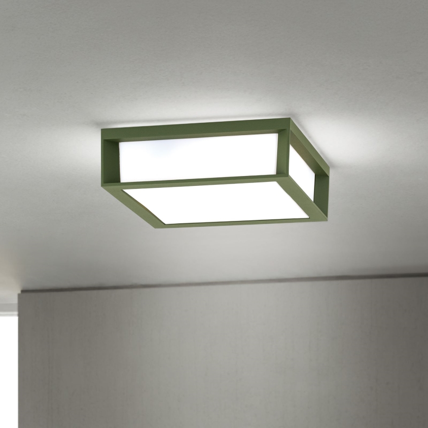 Φωτιστικό εξωτερικού χώρου HENRY 2xE27/15W/230V 26 x 26 εκ. IP44 πράσινο