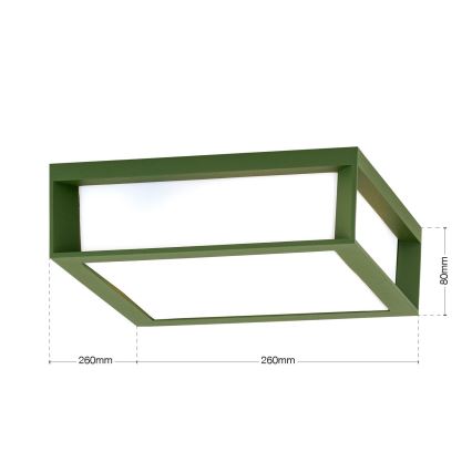 Φωτιστικό εξωτερικού χώρου HENRY 2xE27/15W/230V 26 x 26 εκ. IP44 πράσινο