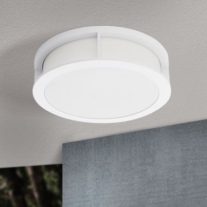 Εξωτερικό φωτιστικό HENRY 2xE27/15W/230V Ø 30 cm IP44 λευκό