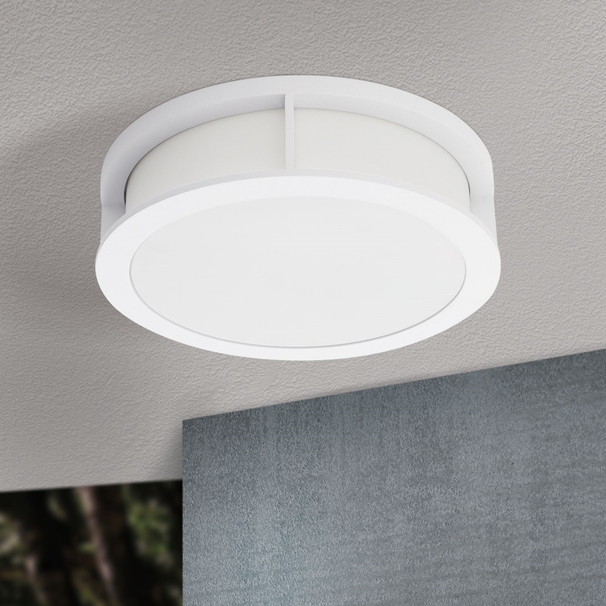 Εξωτερικό φωτιστικό HENRY 2xE27/15W/230V Ø 30 cm IP44 λευκό