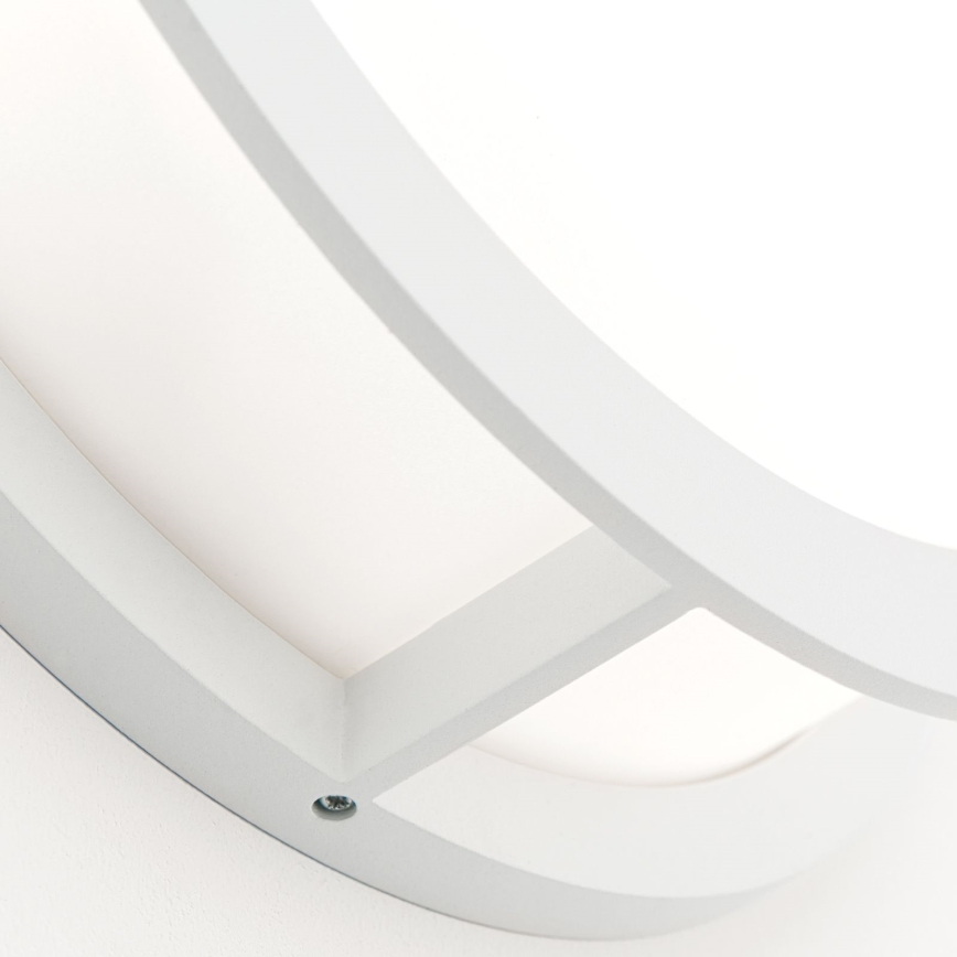 Εξωτερικό φωτιστικό HENRY 2xE27/15W/230V Ø 30 cm IP44 λευκό