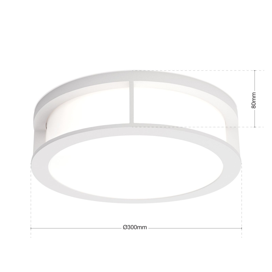 Εξωτερικό φωτιστικό HENRY 2xE27/15W/230V Ø 30 cm IP44 λευκό