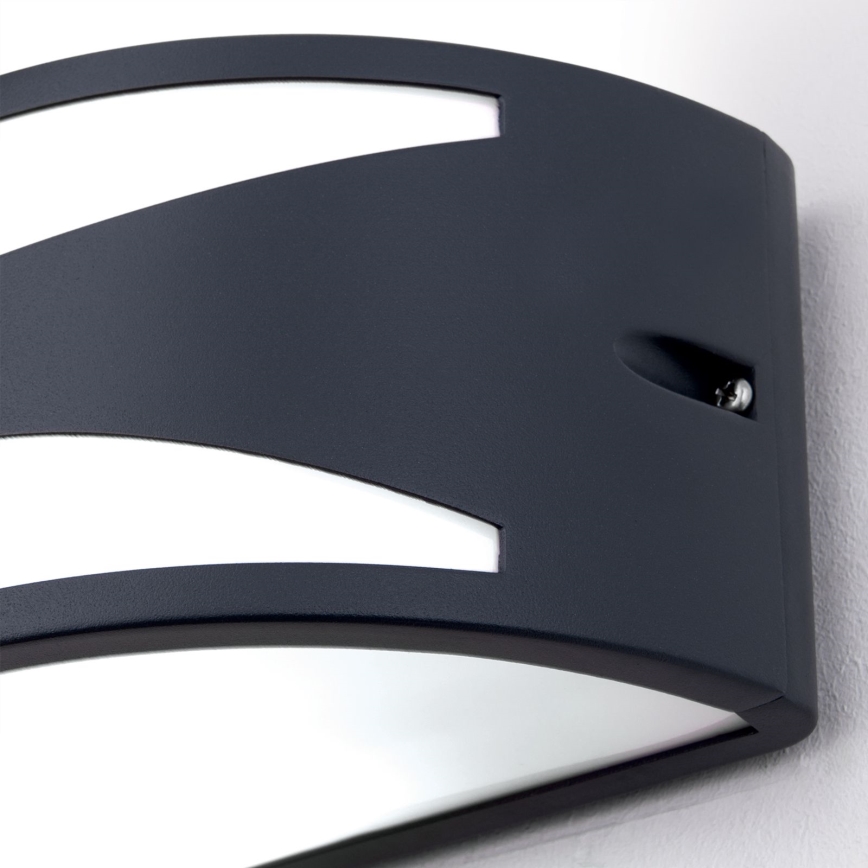 Εξωτερικό επιτοίχιο φωτιστικό SHELL 1xE27/40W/230V IP54 ανθρακί