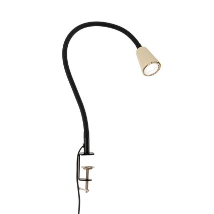 Ευλύγιστη επιτραπέζια λάμπα με κλιπ DOTTY 1xGU10/10W/230V μπεζ/μαύρο