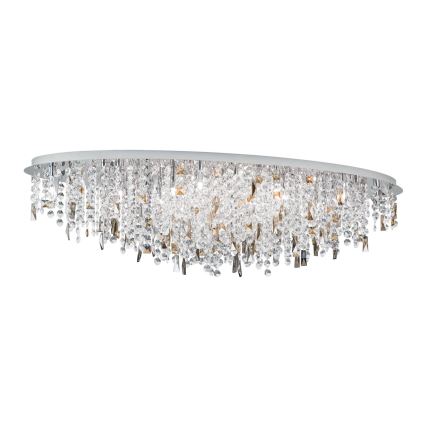 Κρυστάλλινο φωτιστικό οροφής CRYSTALRIVER 21xG9/40W/230V γυαλιστερό χρώμιο