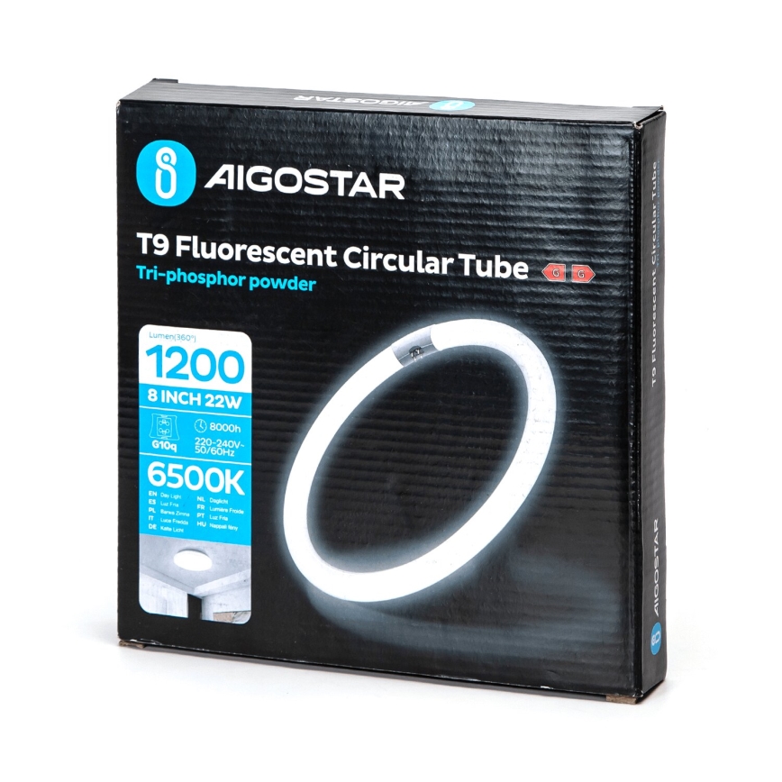 Σωλήνας φθορίου T9 G24q-1/22W/230V 6500K - Aigostar
