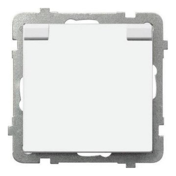 Ospel - Εξωτερική πρίζα σπιτιού χωρίς πλαίσιο SHUKO 230V SONATA IP44 λευκή