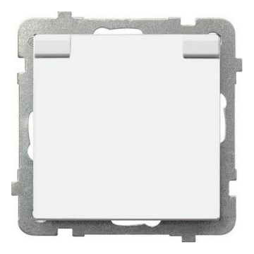 Ospel - Εξωτερική οικιακή πρίζα χωρίς πλαίσιο 230V SONATA IP44 λευκή