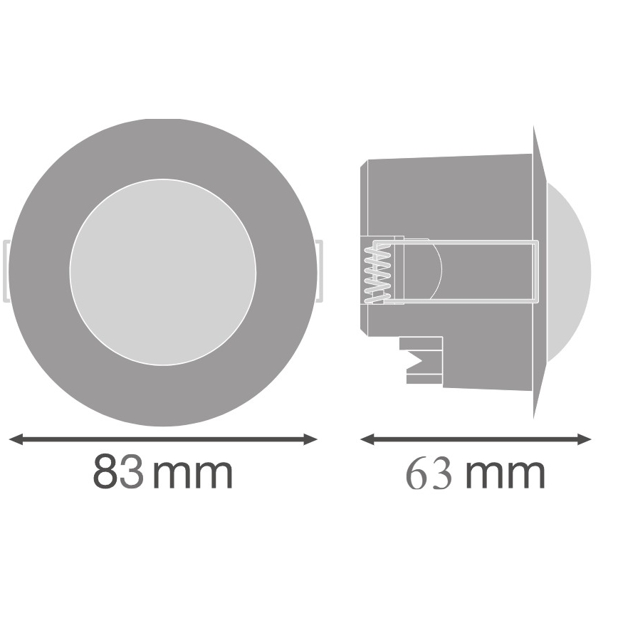 Osram - Ανιχνευτής κίνησης οροφής 360° FLUSH 230V λευκός