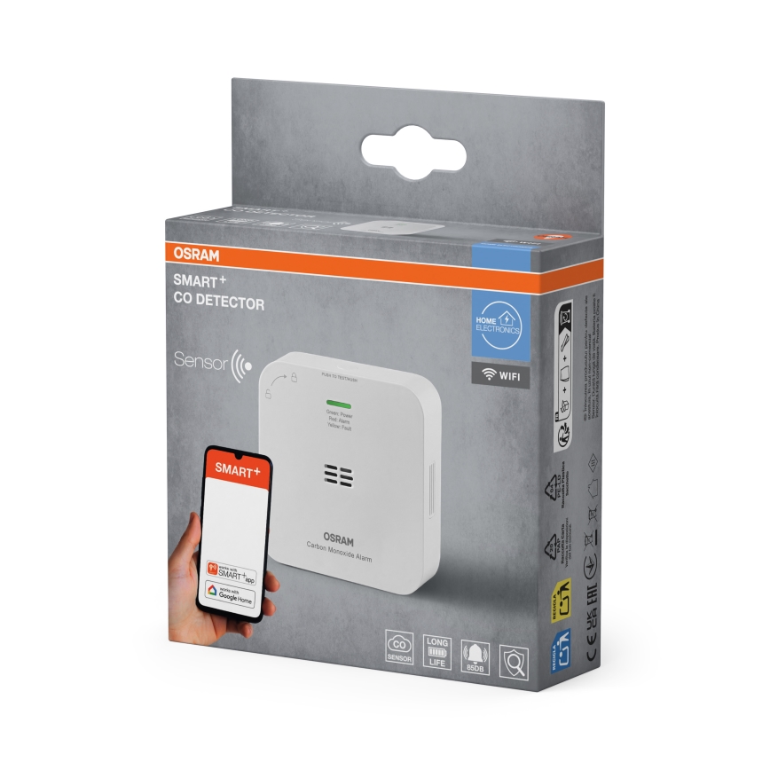 Osram - Ανιχνευτής μονοξειδίου του άνθρακα SMART+ 2xAA Wi-Fi