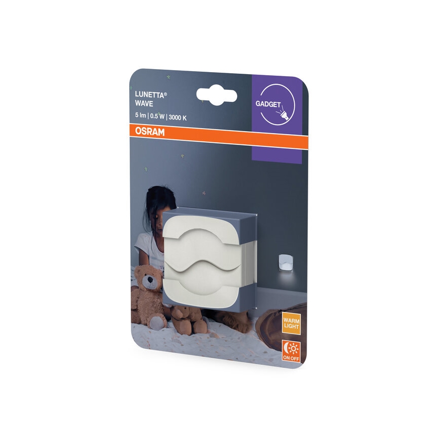 Osram - Φωτάκι νυκτός LED για πρίζα με αισθητήρα λυκόφωτος LUNETTA LED/0,5W/230V