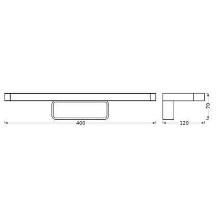 Osram - Φωτιστικό LED για καθρέφτη μπάνιου DISC BAR LED/7W/230V 3000/4000K 40 cm IP44 γυαλιστερό χρώμιο