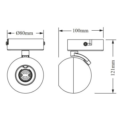 Osram - Φωτιστικό σποτ SPOT SPHERAL 1xGU10/6W/230V λευκό
