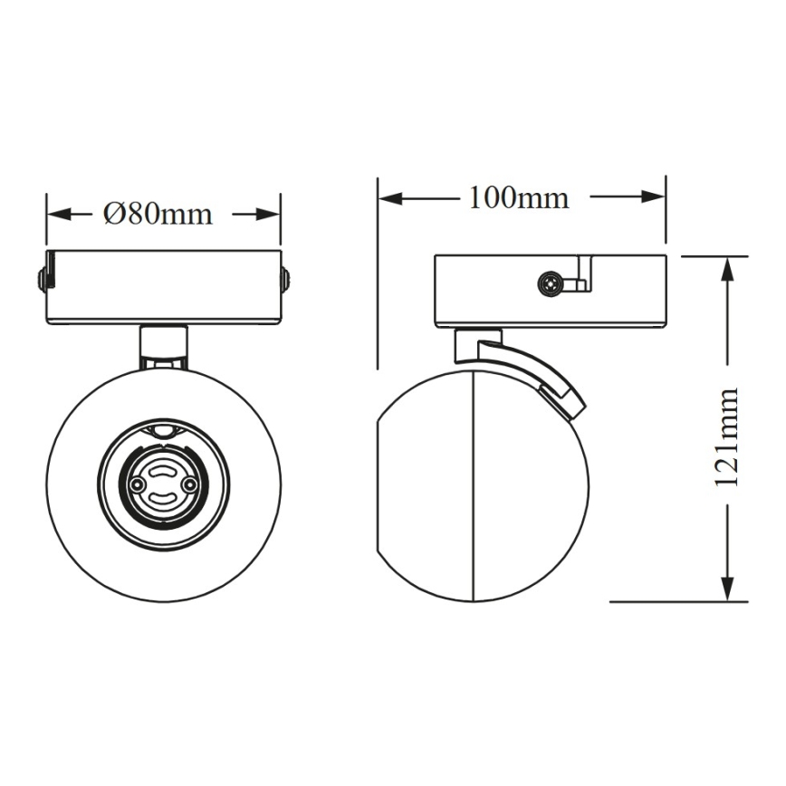 Osram - Φωτιστικό σποτ SPOT SPHERAL 1xGU10/6W/230V μαύρο