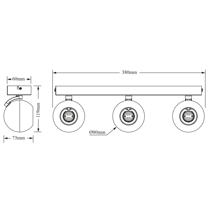 Osram - Φωτιστικό σποτ SPOT SPHERAL 3xGU10/6W/230V λευκό