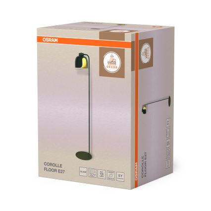 Osram - Φωτιστικό δαπέδου DECOR COROLLE 1xE27/15W/230V πράσινο