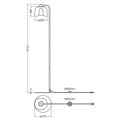 Osram - Φωτιστικό δαπέδου DECOR COROLLE 1xE27/15W/230V πράσινο