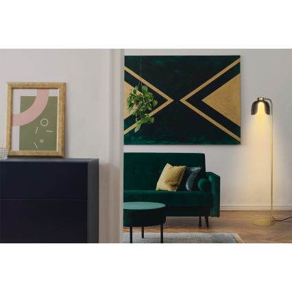 Osram - Φωτιστικό δαπέδου DECOR COROLLE 1xE27/15W/230V μαύρο/χρυσό