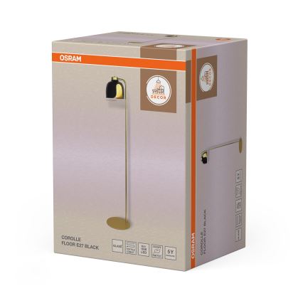 Osram - Φωτιστικό δαπέδου DECOR COROLLE 1xE27/15W/230V μαύρο/χρυσό