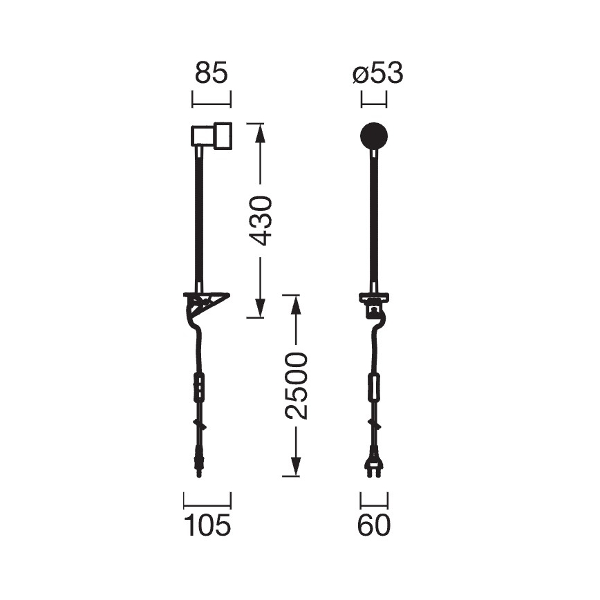 Osram - Φωτιστικό με κλιπ CLIP STEP FLEX 1xGU10/5W/230V ματ χρώμιο