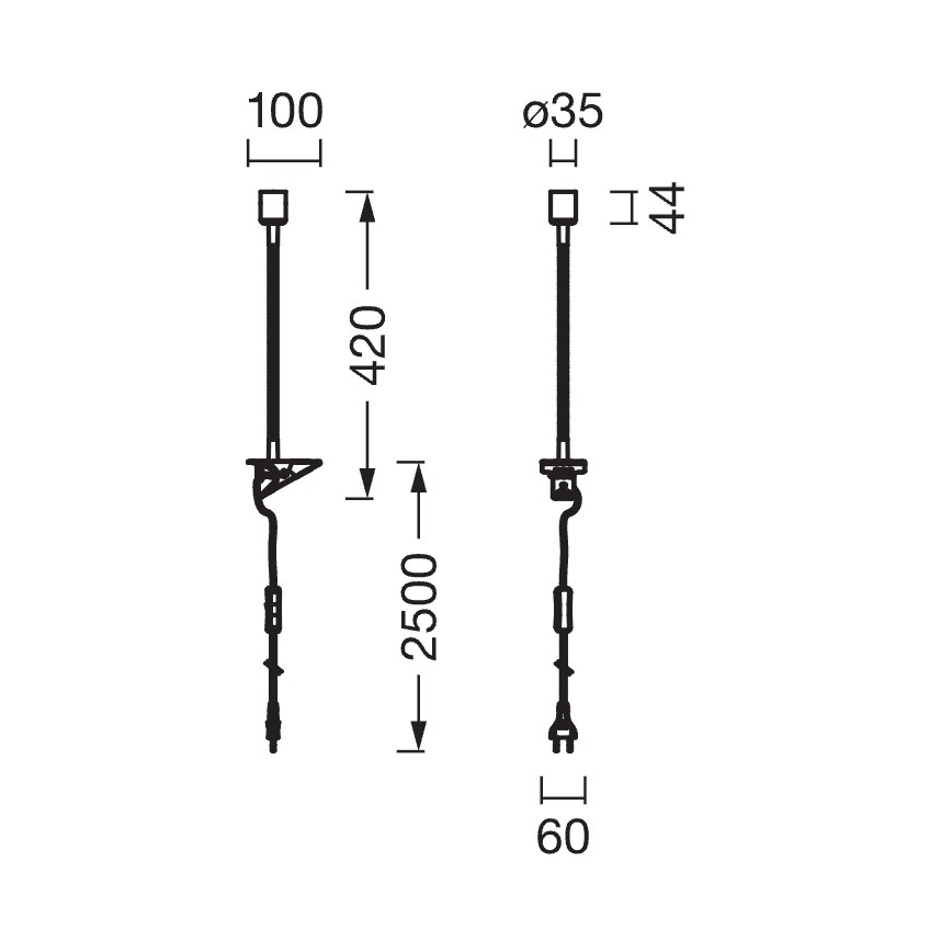 Osram - Φωτιστικό με κλιπ CLIP TUBE FLEX 1xGU10/5W/230V μαύρο