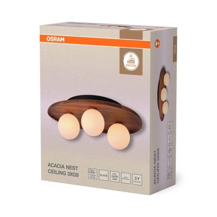 Osram - Φωτιστικό οροφής ACACIA NEST 3xG9/5W/230V από ακακία