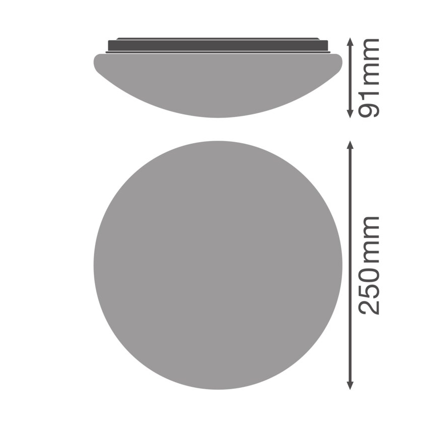 Osram - Φωτιστικό οροφής CEILING ESSENTIAL 1xE27/25W/230V Ø 25 cm λευκό