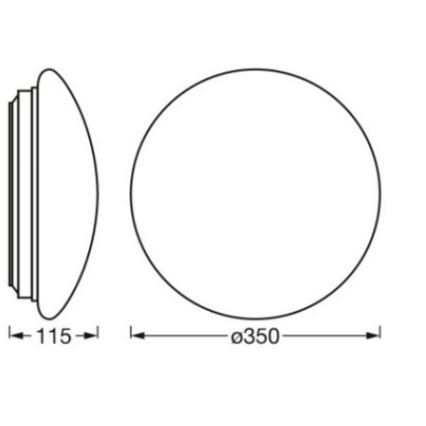 Osram - Φωτιστικό οροφής CEILING ESSENTIAL 2xE27/25W/230V, Ø 35 cm, λευκό