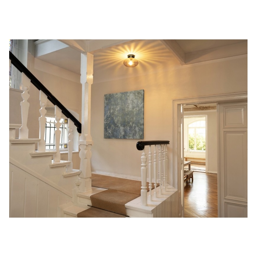 Osram - Φωτιστικό οροφής DECOR SMOKE 1xE27/12W/230V διάμ. 28 εκ. μαύρο/καπνιστό γκρι