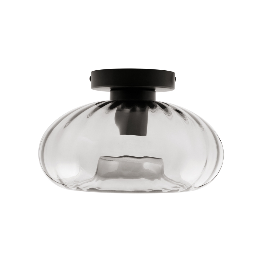 Osram - Φωτιστικό οροφής DECOR SMOKE 1xE27/12W/230V διάμ. 28 εκ. μαύρο/καπνιστό γκρι