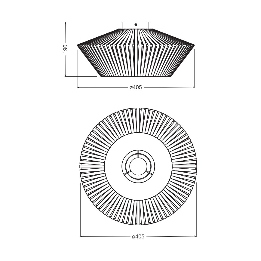 Osram - Φωτιστικό οροφής DECOR STRIPES 1xE27/10W/230V Ø 40,5 εκ. μπεζ