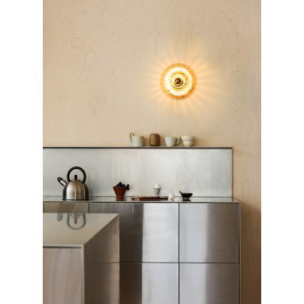 Osram - Φωτιστικό οροφής GOLD GLASS 1xE27/12W/230V Ø 28 cm χρυσό/καπνιστό μπεζ