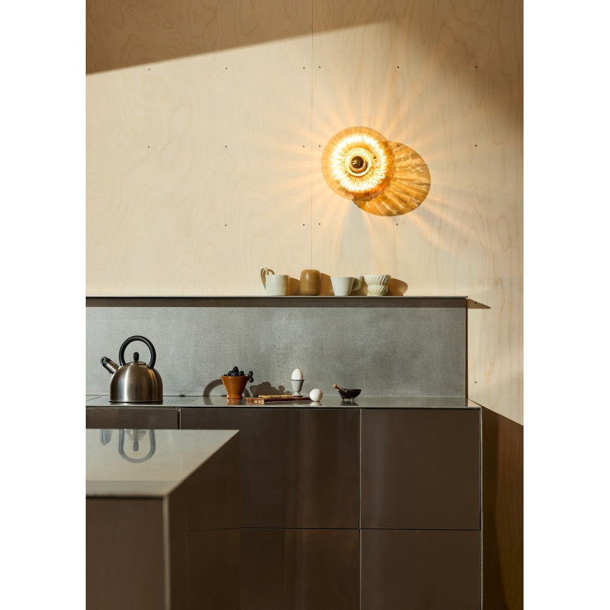 Osram - Φωτιστικό οροφής GOLD GLASS 1xE27/12W/230V Ø 28 cm χρυσό/καπνιστό μπεζ