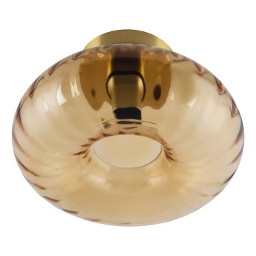 Osram - Φωτιστικό οροφής GOLD GLASS 1xE27/12W/230V Ø 28 cm χρυσό/καπνιστό μπεζ