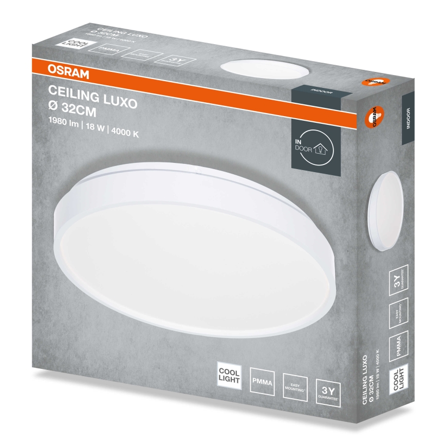 Osram - Φωτιστικό οροφής LED CEILING LUXO LED/18W/230V Ø 32 cm λευκό