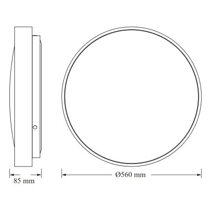 Osram - Φωτιστικό οροφής LED CEILING LUXO LED/60W/230V Ø 56 cm, χρυσό