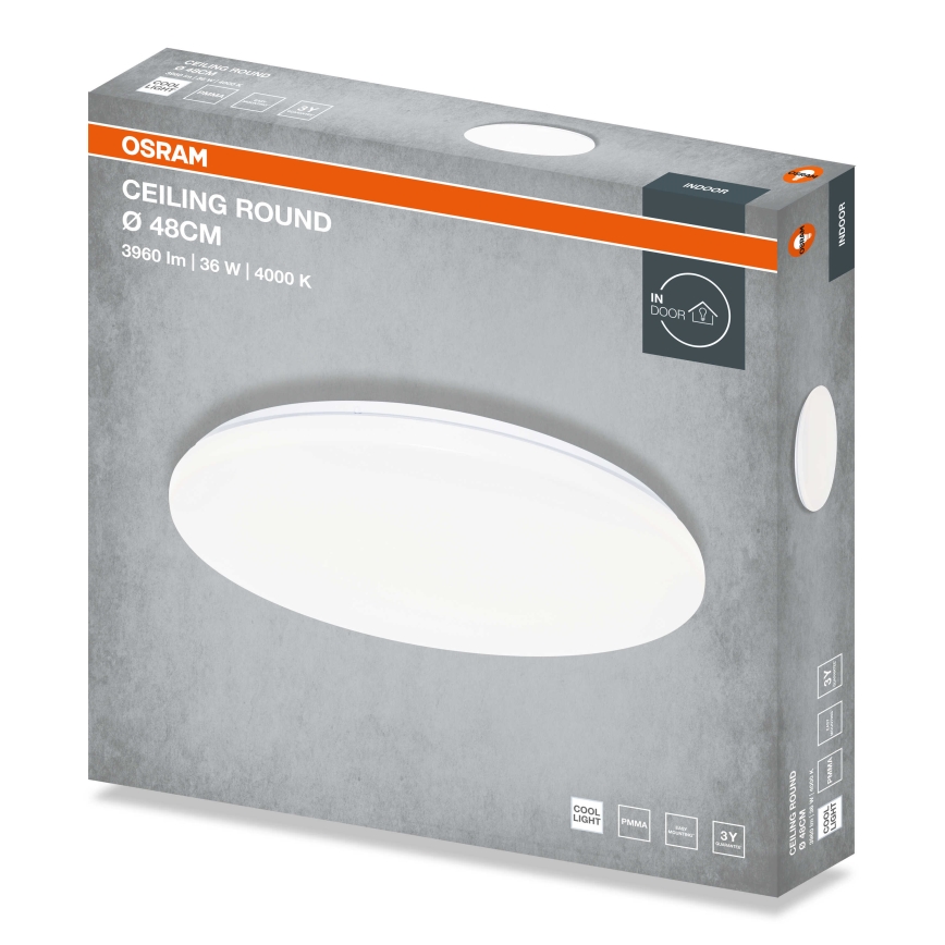 Osram - Φωτιστικό οροφής LED CEILING ROUND LED/36W/230V 4000K, διάμετρος 48 εκ., λευκό