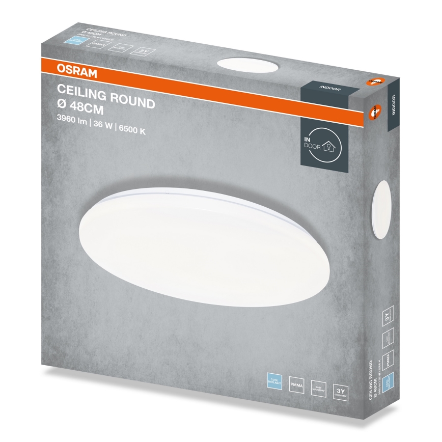Osram - Φωτιστικό οροφής LED CEILING ROUND LED/36W/230V 6500K Ø 48 cm λευκό