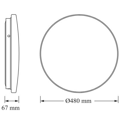 Osram - Φωτιστικό οροφής LED CEILING ROUND LED/36W/230V 6500K Ø 48 cm λευκό