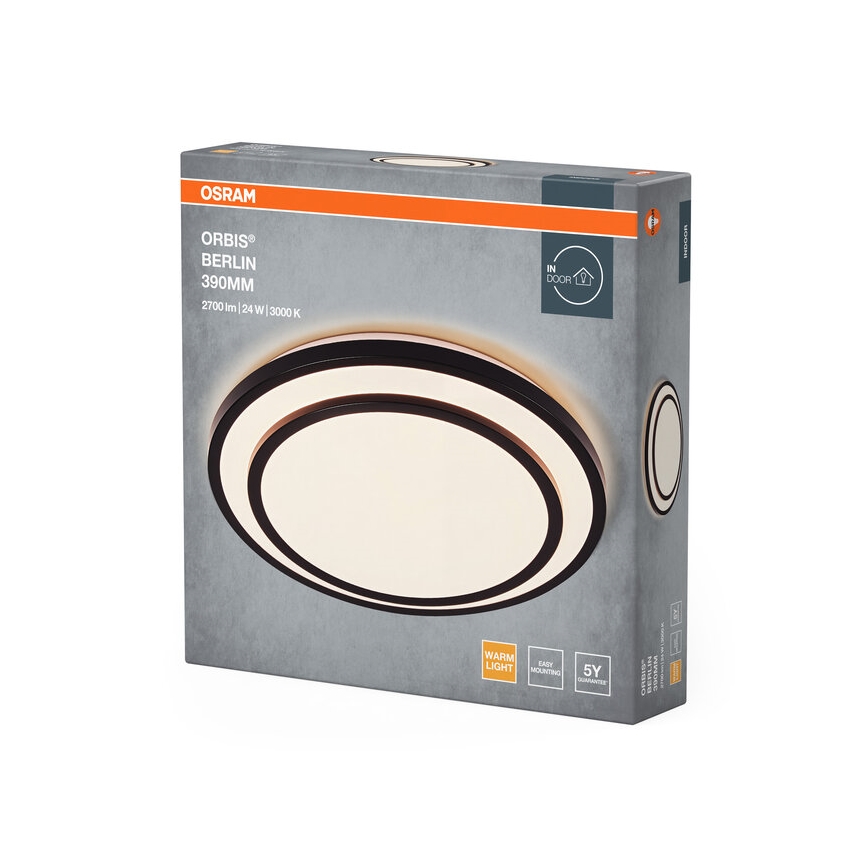 Osram - Φωτιστικό οροφής LED ORBIS BERLIN LED/24W/230V Ø 39 cm μαύρο