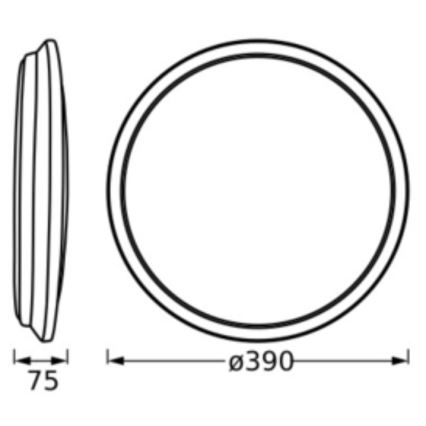 Osram - Φωτιστικό οροφής LED ORBIS DUBLIN LED/24W/230V Ø 39 cm ασημί
