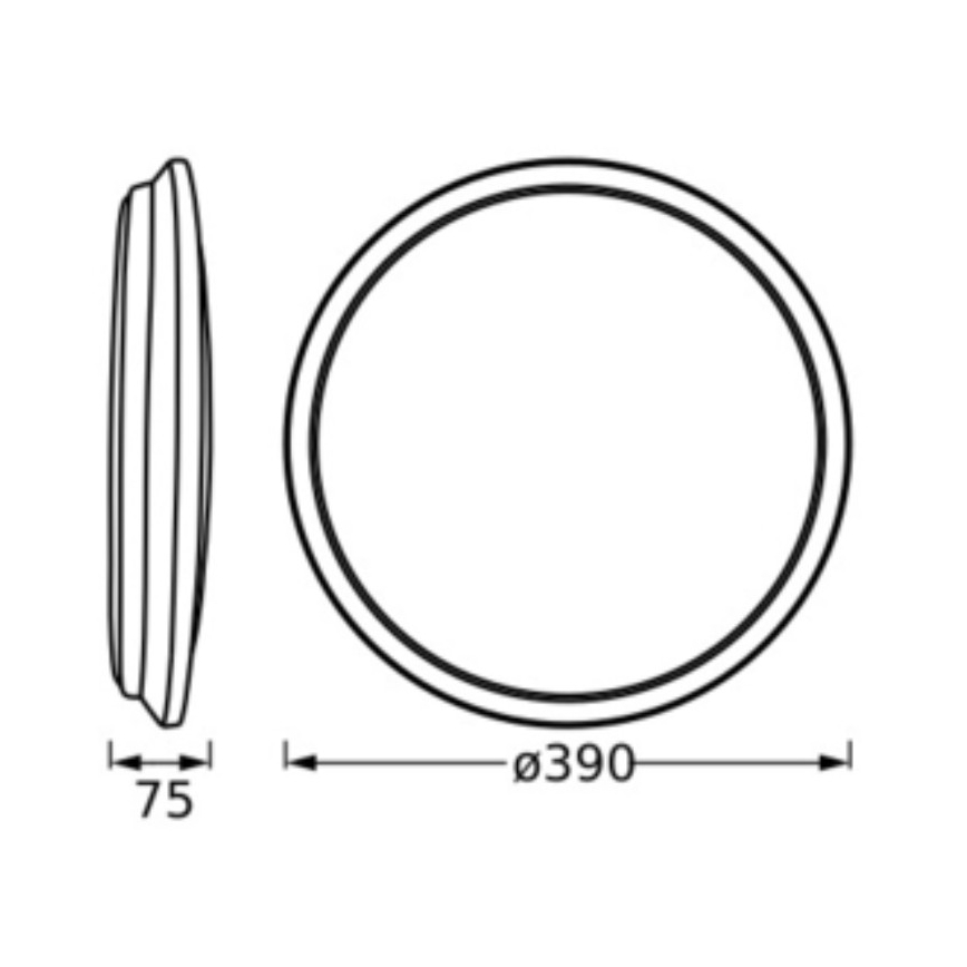 Osram - Φωτιστικό οροφής LED ORBIS DUBLIN LED/24W/230V Ø 39 cm ασημί