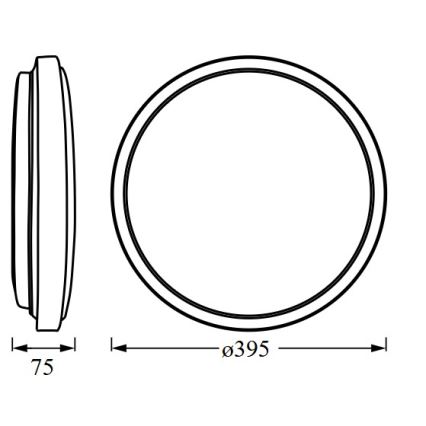 Osram - Φωτιστικό οροφής LED ORBIS LONDON LED/24W/230V Ø 39,5 cm λευκό