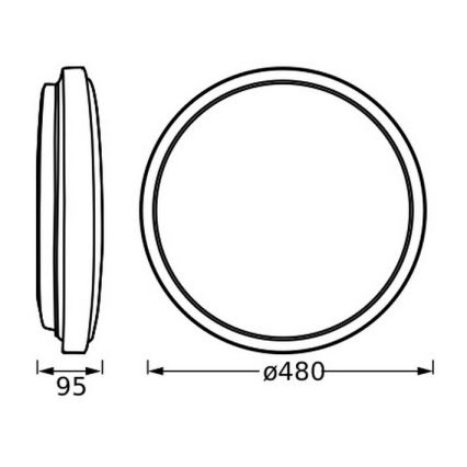 Osram - Φωτιστικό οροφής LED ORBIS LONDON LED/36W/230V Ø 48 cm λευκό