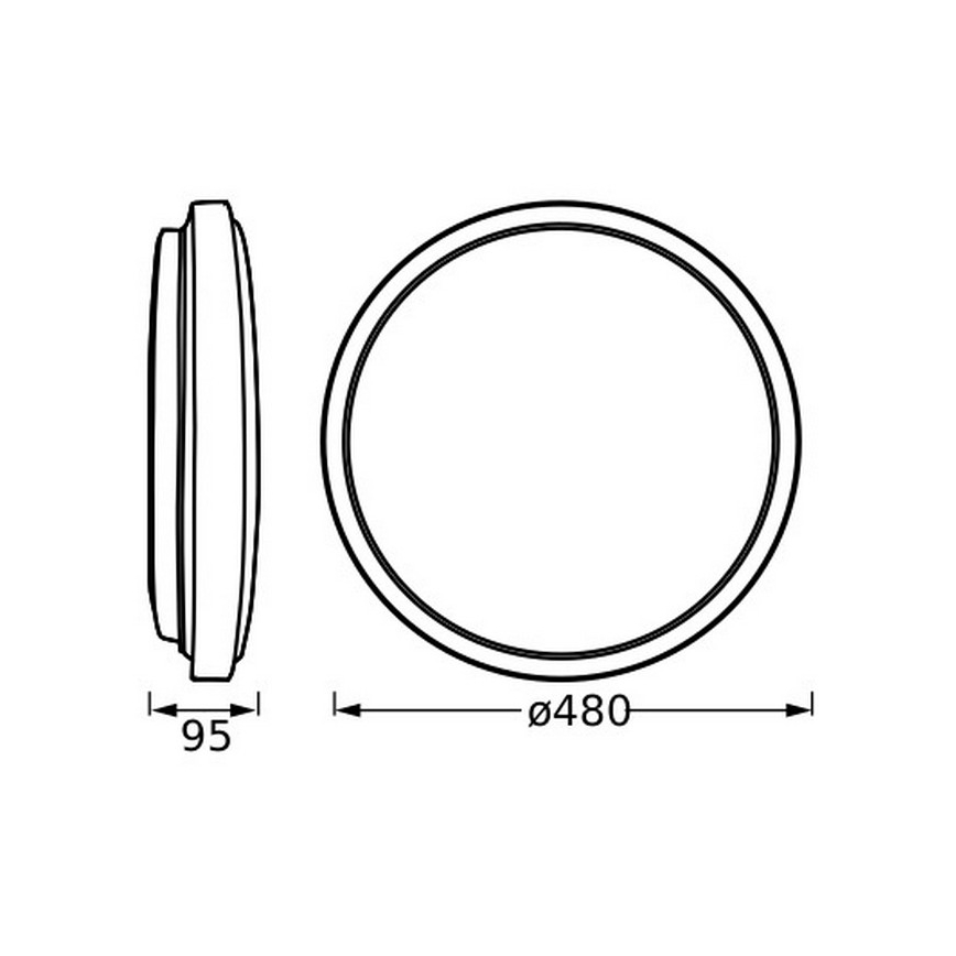 Osram - Φωτιστικό οροφής LED ORBIS LONDON LED/36W/230V Ø 48 cm λευκό