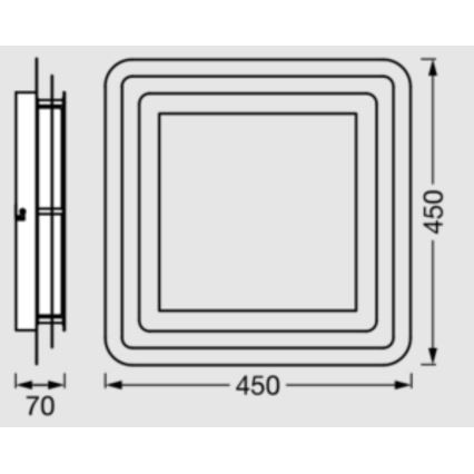 Osram - Φωτιστικό οροφής LED ORBIS SPIRAL LED/26W/230V 45x45 cm λευκό