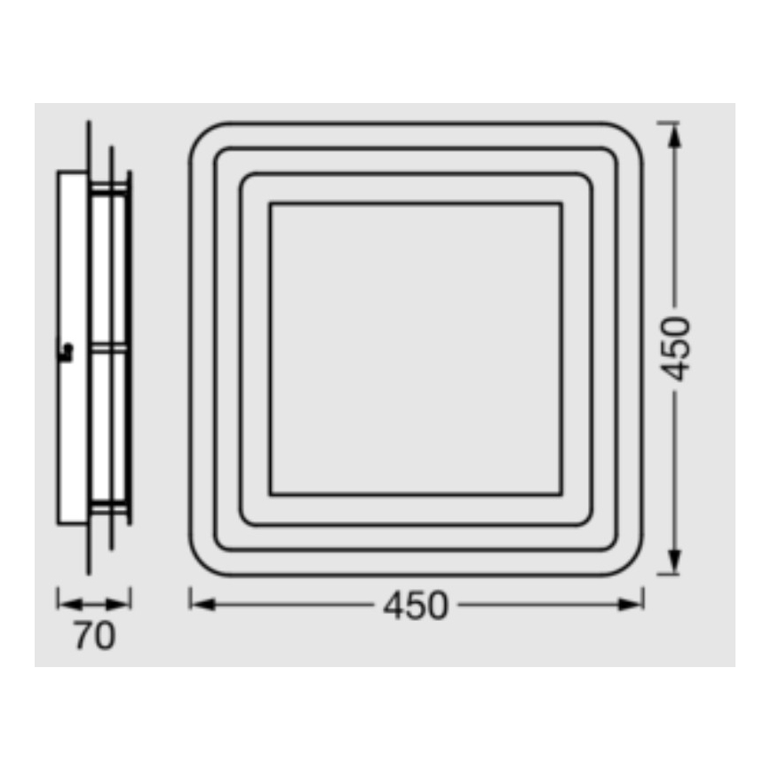 Osram - Φωτιστικό οροφής LED ORBIS SPIRAL LED/26W/230V 45x45 cm λευκό