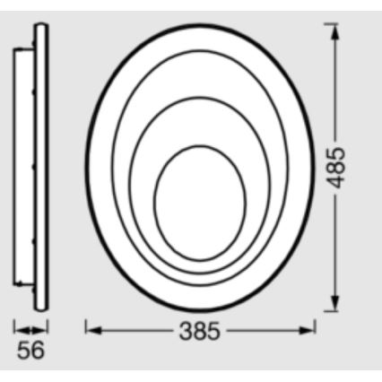 Osram - Φωτιστικό οροφής LED ORBIS SPIRAL LED/37W/230V λευκό